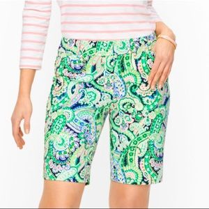 Talbots Perfect Shorts Watercolor Paisley